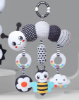 Picture of Baby Carriage Animal Ornaments – Wind Chimes and Plush Toys in Black and White