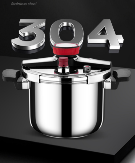Picture of 304 Stainless Steel Pressure Cooker – Household Explosion-Proof, 6L Large Capacity, Universal for Induction and Gas Stoves