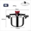 Picture of 304 Stainless Steel Pressure Cooker – Household Explosion-Proof, 6L Large Capacity, Universal for Induction and Gas Stoves