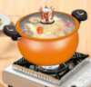 Picture of Household Pumpkin-Shaped Soup Pot – Orange Color for Soup and Congee