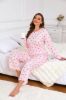 Picture of Large-Size Women’s Pajama Set – Cherry Pattern V-Neck Oversized Home Wear