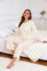 Picture of Large-Size Women’s Pajama Set – Cherry Pattern V-Neck Oversized Home Wear