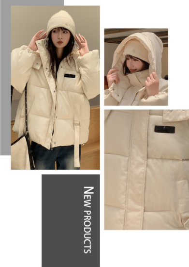 Picture of Women’s Korean-Style Short Winter  Jacket – Thickened Coat with Detachable Hood