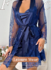 Picture of Women’s Sexy Mesh Nightgown – Lace-Trimmed See-Through Pajama Set