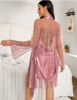 Picture of Women’s Sexy Mesh Nightgown – Lace-Trimmed See-Through Pajama Set