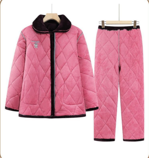 Picture of Women’s Winter Pajama Set – Three-Layer Thickened & Fleece-Lined Warm Home Wear