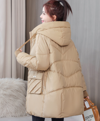 Picture of Women’s Mid-Length Korean-Style Cotton Jacket – Thickened Loose Hooded Winter Coat