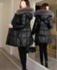 Picture of Women’s Mid-Length Glossy Cotton Jacket – Slim-Fit Thickened Winter Coat