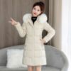 Picture of Women’s Mid-Length Cotton Jacket – Slim-Fit Thickened Coat with Large Fur Collar