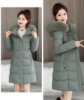 Picture of Women’s Mid-Length Cotton Jacket – Slim-Fit Thickened Coat with Large Fur Collar