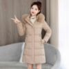 Picture of Women’s Mid-Length Cotton Jacket – Slim-Fit Thickened Coat with Large Fur Collar