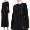 Picture of Women’s Elegant Long Dress – Black Round-Neck Loose Long-Sleeve Style