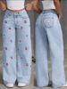 Picture of Women’s Summer Korean-Style Vintage Jeans – Loose Slimming Wide-Leg Floor-Length Pants
