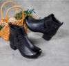 Picture of Women’s Autumn/Winter Cotton Boots – Fleece-Lined Warm Vintage Thick Heel Soft Sole