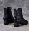 Picture of Women’s Autumn/Winter Cotton Boots – Fleece-Lined Warm Vintage Thick Heel Soft Sole