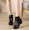 Picture of Women’s Autumn/Winter Short Boots – Lined Leather Shoes with Thick Heels (Middle-Aged Style)