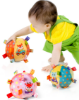 Picture of Baby Plush Grabbing Ball – Soothing Hand Exercise Toy with Bell