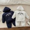 Picture of Boys’ & Girls’ Spring/Autumn Cotton Set – Hooded Hoodie & Printed Pants Two-Piece Sports Casual Outfit