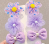 Picture of Cute Flower Bow Hair Clip Set – 10-Piece Girls’ Bangs Hair Accessories