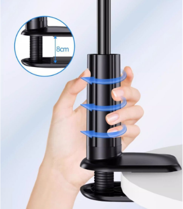 Picture of Extended Phone Stand – Bedside Thick Carbon Steel Holder Compatible with Phones & Tablets