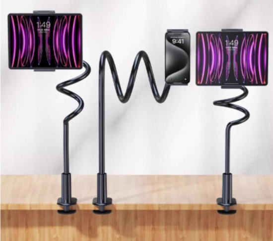 Picture of Extended Phone Stand – Bedside Thick Carbon Steel Holder Compatible with Phones & Tablets