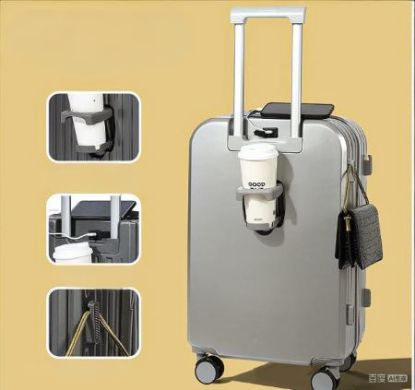 Picture of Travel Luggage – Suitcase with Cup Holder, Universal Wheels & Password Lock, Sturdy & Durable