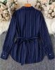 Picture of Women’s long sleeves Shirt –  Casual Loose with Belt