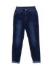 Picture of Women’s Casual Jeans – Tight Fit Washed Blue with Holes, Zipper & Button Closure