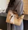 Picture of Women’s Premium Shoulder Bag – Solid Color with Scarf Bow, Large Capacity, Versatile for Work & Commuting