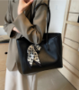 Picture of Women’s Premium Shoulder Bag – Solid Color with Scarf Bow, Large Capacity, Versatile for Work & Commuting