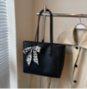 Picture of Women’s Premium Shoulder Bag – Solid Color with Scarf Bow, Large Capacity, Versatile for Work & Commuting