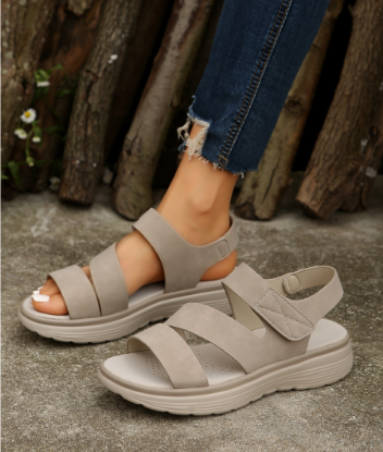 Picture of Women’s Summer Sandals – Sporty Wedge Heel Lightweight Slippers with Velcro Beach Style