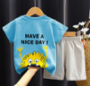 Picture of Children’s Pure Cotton Short-Sleeved Shorts Set with Cartoon Pattern