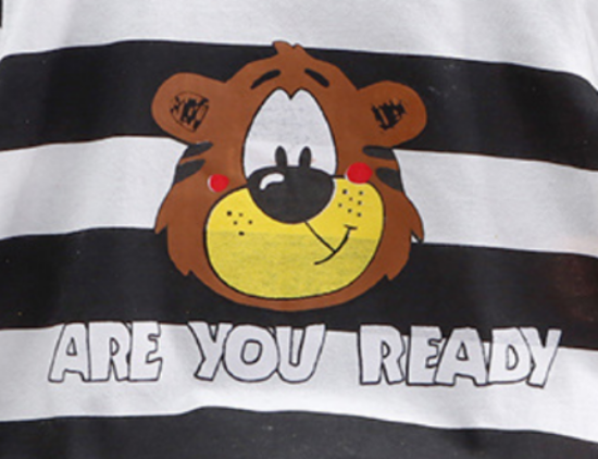 Picture of Children’s Pure Cotton Short-Sleeved Shorts Set with Cartoon Pattern