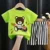 Picture of Children’s Pure Cotton Short-Sleeved Shorts Set with Cartoon Pattern