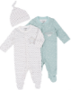 Picture of Newborn Pure Cotton 3-Piece Set – Hat, Jumpsuit & Pajamas Crawling Suit
