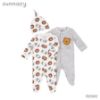 Picture of Newborn Pure Cotton 3-Piece Set – Hat, Jumpsuit & Pajamas Crawling Suit