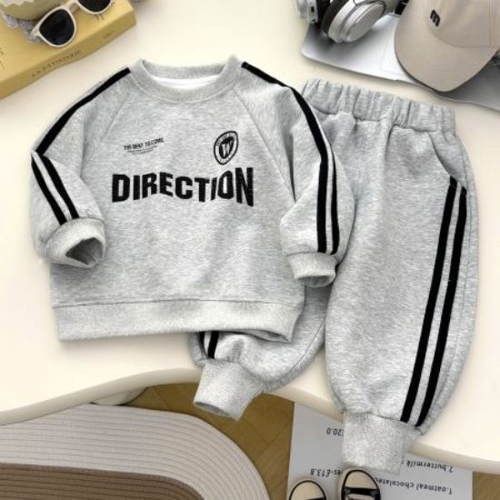 Picture of Children’s Hoodie Set – Korean Sports Style Casual Outfit for Spring & Autumn