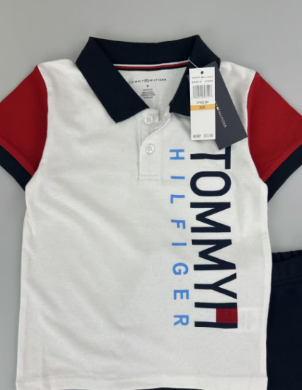 Picture of Children’s Summer Two-Piece Set – Short-Sleeved Outfit with Collar for Ages 2–10