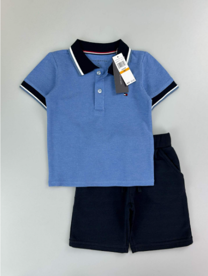 Picture of Children’s Summer Two-Piece Set – Short-Sleeved Collared Outfit for Ages 2–10