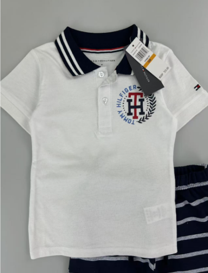 Picture of Children’s Summer Two-Piece Set – Short-Sleeved Collared Outfit for Ages 2–10