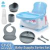 Picture of Children’s Cutlery & Dining Chair Set – Foldable Adjustable Baby High Chair for Home & Outdoor Use