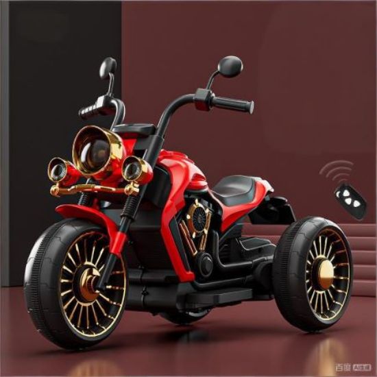 Picture of Children’s Electric Three-Wheeled Motorcycle – Remote Control Ride-On with Music Function