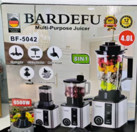 Picture of Stainless Steel High-Power Mixer – Meat Grinder, Ice Crusher & Juicer with Complete Accessories