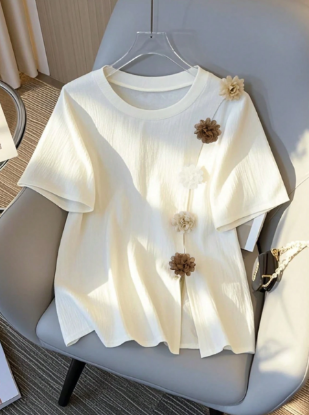 Picture of Franclia 3D Floral  short sleeves T-Shirt