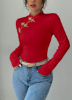 Picture of Women’s Elegant Cheongsam Collar Long Sleeve T-Shirt