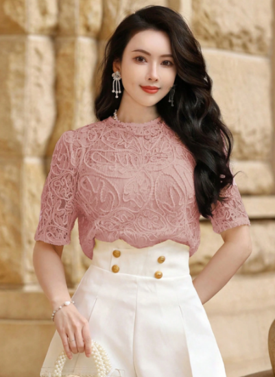 Picture of Women’s Elegant Boho Style Short Sleeve T-Shirt