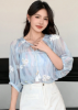 Picture of Women’s Transparent Bow Casual Loose short sleeves Blouse