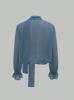 Picture of Women’s Polka Dot Solid Blouse – long sleeves, bow neckline