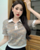 Picture of Women’s Summer Casual Basic T-Shirt with Rolled short Sleeves